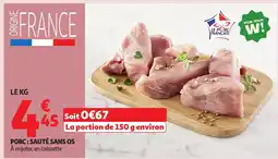 Auchan Porc : sauté sans os offre