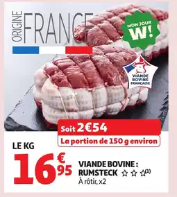 Auchan Viande bovine rumsteck offre