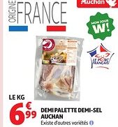 Auchan AUCHAN Demi palette demi-sel offre