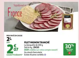 Auchan Filet mignon tranché offre