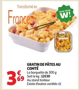 Auchan Gratin de pâtes au comté offre