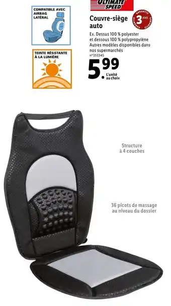 Lidl Couvre-siège auto offre