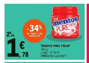 E.Leclerc "Mentos Pure Fresh" offre