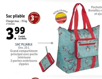Lidl Sac pliable offre