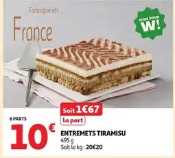 Auchan Entremets tiramisu offre
