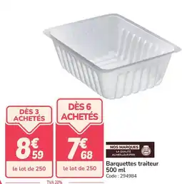 Promocash Barquettes traiteur offre