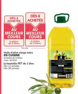 Promocash Huile d'olive vierge extra en cuisine offre