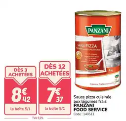 Promocash Sauce pizza cuisinée aux légumes frais panzani food service offre