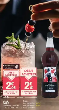 Promocash Sirop saxo offre