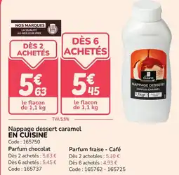 Promocash Nappage dessert caramel en cuisine offre