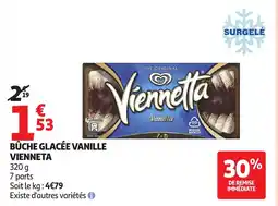 Auchan VIENNETA Bûche glacée vanille offre