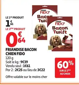 Auchan FIDO Friandise bacon chien offre