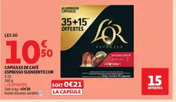 Auchan L'OR Capsules de café espresso slendente offre