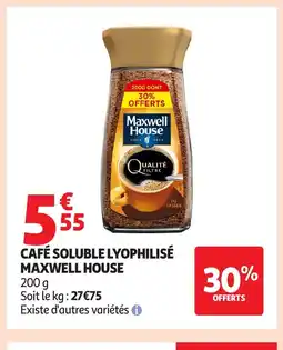 Auchan MAXWELL HOUSE Café soluble lyophilisé offre