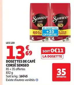 Auchan SENSEO Dosettes de café corsé offre
