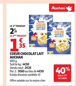 Auchan AUCHAN Coeur chocolat lait offre