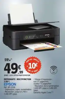E.Leclerc EPSON Imprimante multifonction 3 en 1 offre