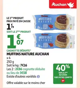 Auchan AUCHAN Muffins nature offre