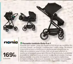 Carrefour Poussette combinée Giulia 4 en 1 offre
