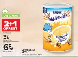 Carrefour Céréales bébé NESTLE offre
