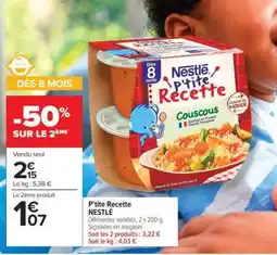 Carrefour P'tite Recette Nestlé offre