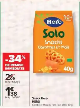 Carrefour Snack 'Hero' offre
