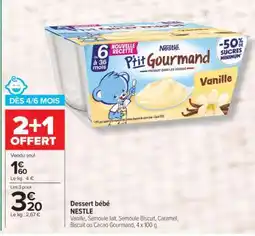 Carrefour Dessert bébé NESTLÉ offre