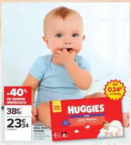 Carrefour Couches MEGA PACK HUGGIES offre