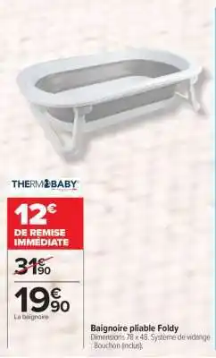 Carrefour Baignoire pliable Foldy offre
