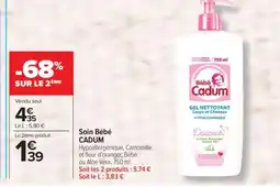 Carrefour Soin Bébé CADUM offre