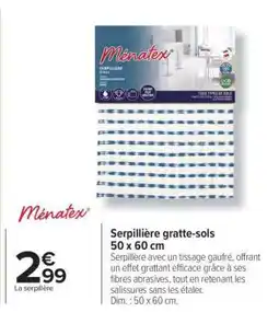 Carrefour Serpillière gratte-sols 50 x 60 cm offre