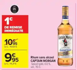Carrefour Market Rhum sans alcool CAPTAIN MORGAN offre