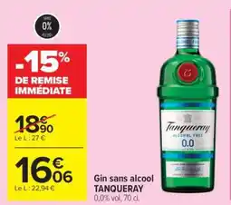Carrefour Market Gin sans alcool TANQUERAY offre