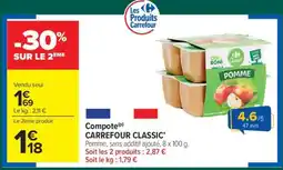 Carrefour Market Compote CARREFOUR CLASSIC' offre