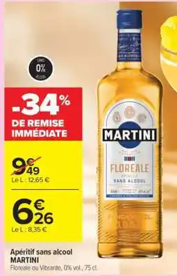 Carrefour Market Apéritif sans alcool MARTINI offre