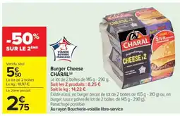 Carrefour Market Burger cheese CHARAL offre