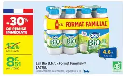 Carrefour Market Lait Bio U.H.T. Format Familial LACTEL offre