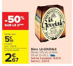 Carrefour Market Bière La Goudale offre