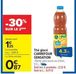 Carrefour Market Thé glacé CARREFOUR SENSATION offre