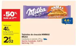 Carrefour Market Tablettes de chocolat MMMAX MILKA offre