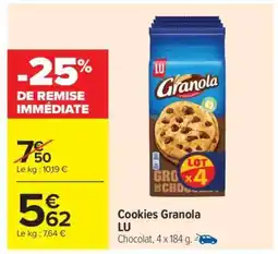 Carrefour Market Cookies Granola LU offre