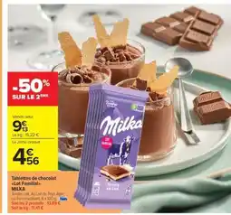 Carrefour Market Tablettes de chocolat Lot Familial MILKA offre