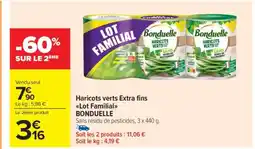 Carrefour Market Haricots verts Extra fins Lot Familial offre