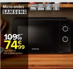 Carrefour Market Micro-ondes Samsung offre