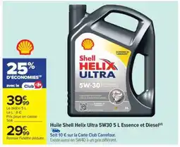 Carrefour Market Shell Helix Ultra 5W30 5L Essence et Diesel offre