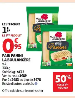 Auchan LA BOULANGÈRE Pain panini offre