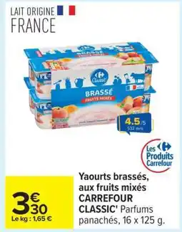 Carrefour Yaourts brassés, aux fruits mixés CARREFOUR CLASSIC' offre