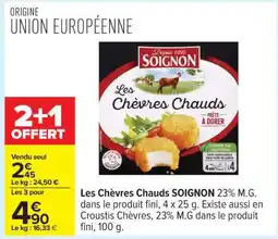 Carrefour LES CHÈVRES CHAUDS SOIGNON offre