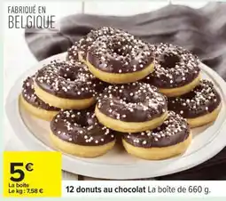 Carrefour 12 donuts au chocolat offre