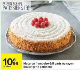 Carrefour Macaron framboise 6/8 parts offre